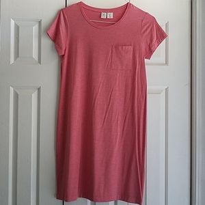 Pink T-shirt dress